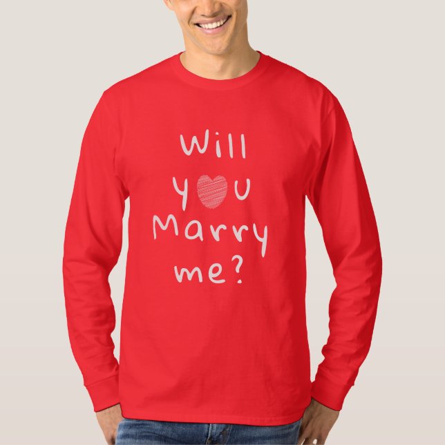 Camiseta ¿Se casará conmigo la propuesta romántica del cora (Anverso)
