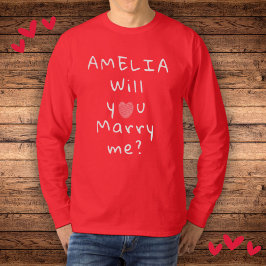 Camiseta ¿Se casará conmigo la propuesta romántica del cora