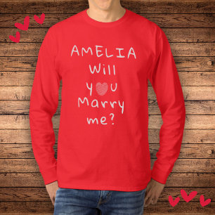Camiseta ¿Se casará conmigo la propuesta romántica del cora