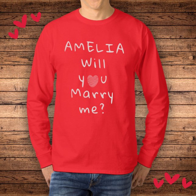 Camiseta ¿Se casará conmigo la propuesta romántica del cora (Subido por el creador)