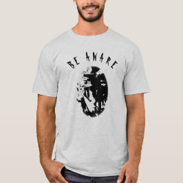 Camiseta "Sé consciente" negro, humorístico, Inspirador peq
