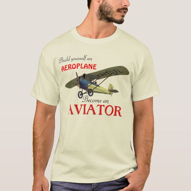 Camiseta ¡Se convierte un aviador! (Anverso)