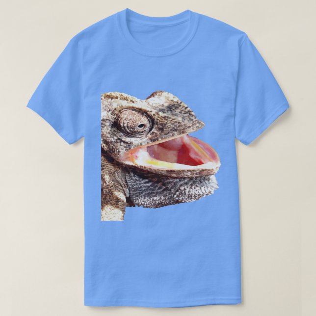 Camiseta Se corta el vector fotográfico Geeky Chameleon (Diseño del anverso)