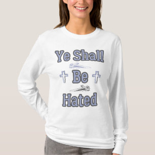 Camiseta Se debe odiar la larga manga de las mujeres bíblic