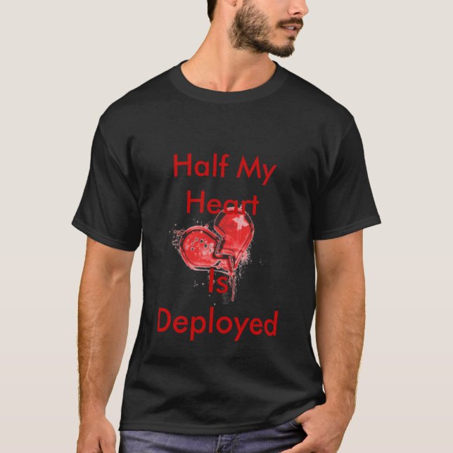 Camiseta Se despliega la mitad de mi corazón, (Anverso)
