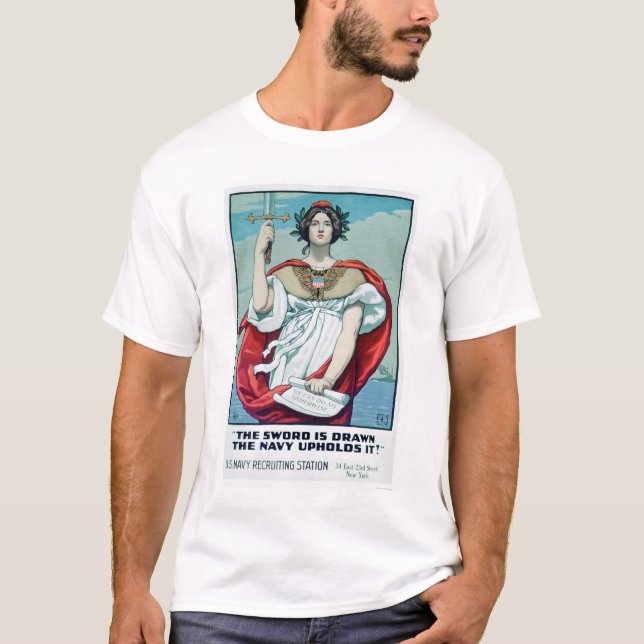 Camiseta Se dibuja la espada - la marina de guerra la (Anverso)