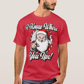 Camiseta Sé Dónde Vives El Divertido Papá Noel 1