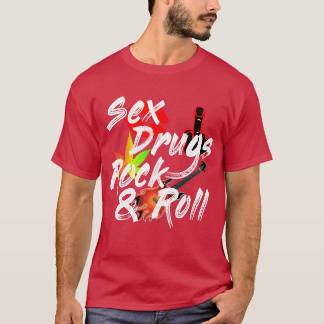 Camiseta Se drogas chico de Rock and Roll (Anverso)
