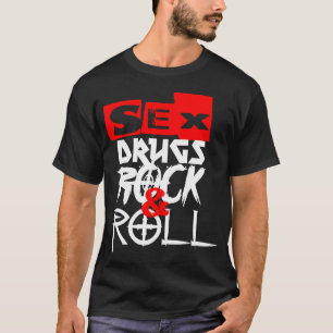 Camiseta Se drogas y amigos de Rock and Roll
