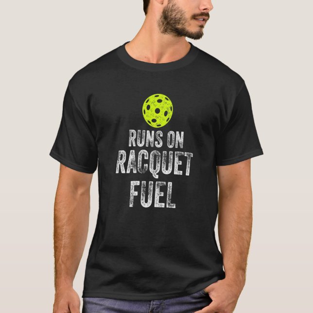Camiseta Se Ejecuta Sobre El Pickleball De Combustible Racq (Anverso)
