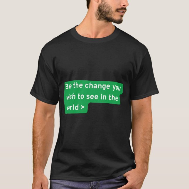 Camiseta Sé el cambio que deseas ver en el mundo (Anverso)