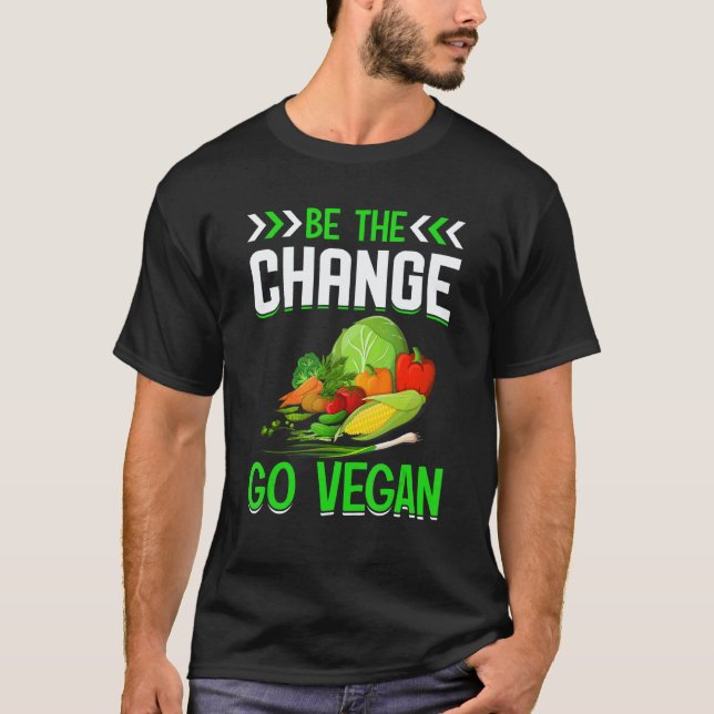 Camiseta Sé El Cambio Ve Vegano (Anverso)