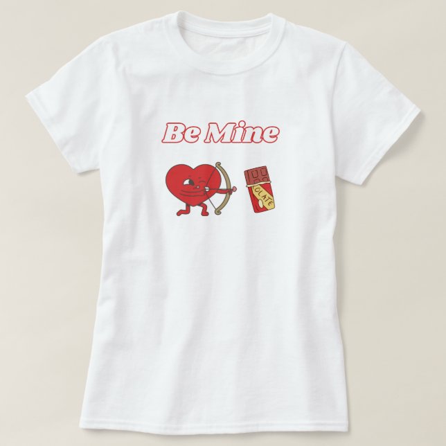 Camiseta Sé el corazón de los amantes del chocolate (Diseño del anverso)