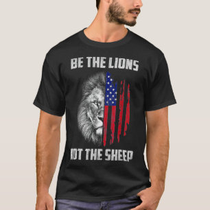 Camiseta Sé El León No La Oveja Patriótico León Estadounide