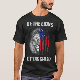 Camiseta Sé El León No La Oveja Patriótico León Estadounide