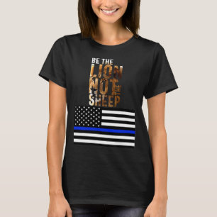 Camiseta Sé El León No La Policía De Ovejas Línea Azul Amér