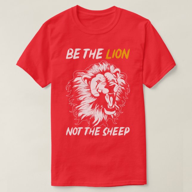 Camiseta Sé El León, No Los Leones Ovejas (Diseño del anverso)