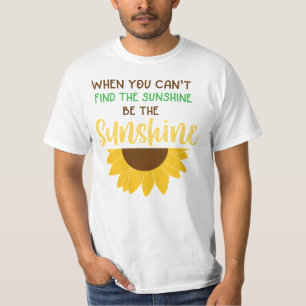 Camiseta Sé el sol con la cita del girasol