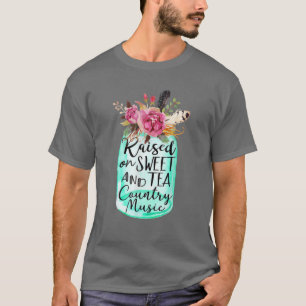 Camiseta Se Eleva Con El Té Dulce Y La Vasa De Flor De Músi