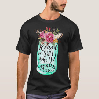 Camiseta Se Eleva Con El Té Dulce Y La Vasa De Flor De Músi