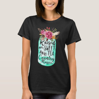 Camiseta Se Eleva Con El Té Dulce Y La Vasa De Flor De Músi