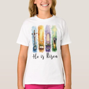 Camiseta Se eleva Jesús Cristiano Feliz Pascua