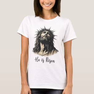 Camiseta Se eleva Jesús Cristiano Feliz Pascua