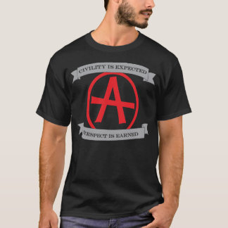 Camiseta Se espera se gana la cortesía, respecto