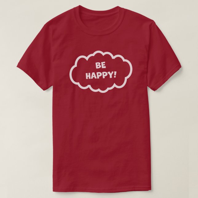Camiseta ¡Sé feliz! (Diseño del anverso)