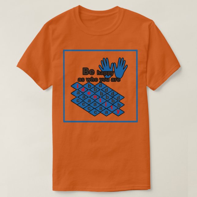 Camiseta Sé feliz como eres 1 (Diseño del anverso)