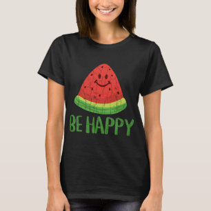 Camiseta Sé Feliz Gráfica divertida de frutas de verano de 