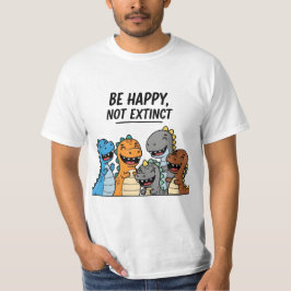 Camiseta "Sé feliz, no extinto" - Cortado Personalizado col