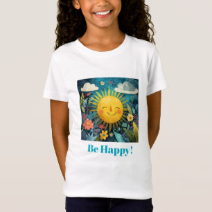 Camiseta ¡Sé Feliz! Sol Sonriente,