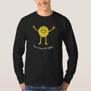 Camiseta Sé Feliz Sonrisa Cara Bonito Sonriendo Motivación