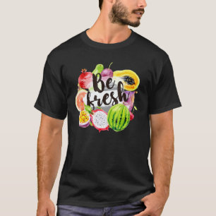 Camiseta Sé Fresco Fruta Vegana Fría Mercado de Agricultore