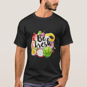 Camiseta Sé Fresco Mercado de Agricultor Vegetariano Fruta 