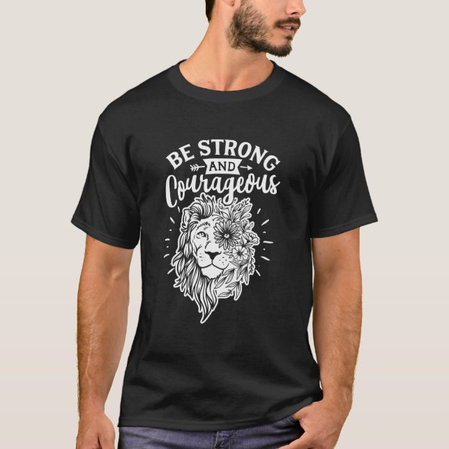 Camiseta Sé Fuerte Y Valiente (Anverso)