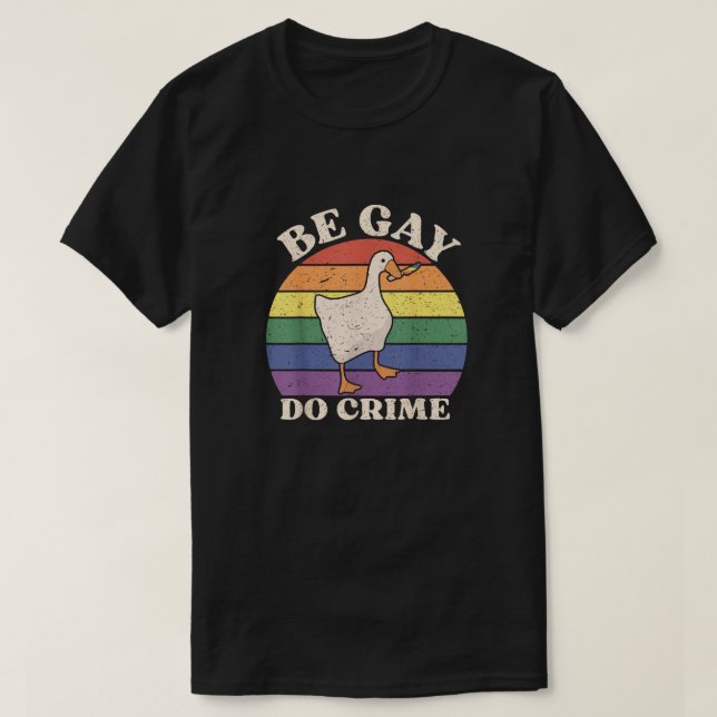 Camiseta Sé Gay Comete Crímenes (Diseño del anverso)
