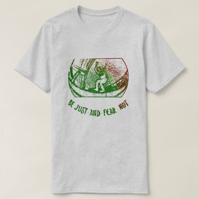 Camiseta Sé justo y teme no al patinaje en línea (Diseño del anverso)