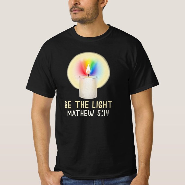 Camiseta Sé La Luz Mateo 5:14 (Anverso)