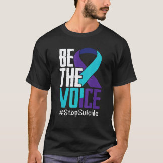 Camiseta Sé la Voz Detén la Conciencia del Suicidio Salud M