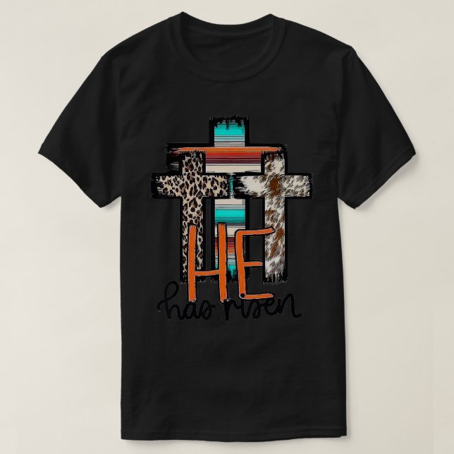 Camiseta Se levanta cristiana en Pascua feliz Día del Pascu (Diseño del anverso)