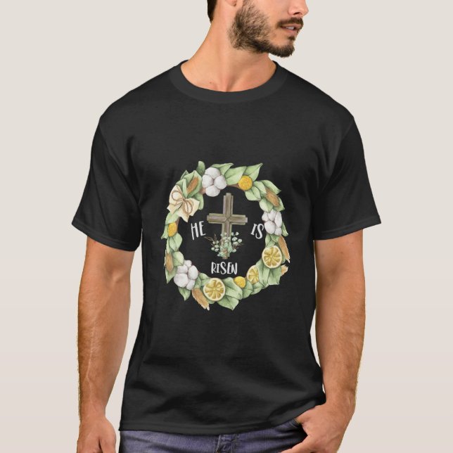 Camiseta Se Levanta Cristiano Cruzando Flores De Cítricos P (Anverso)
