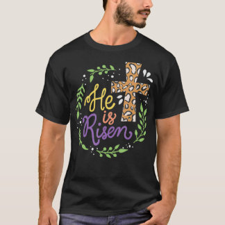 Camiseta Se levanta cristiano en Pascua feliz Día de Pascua