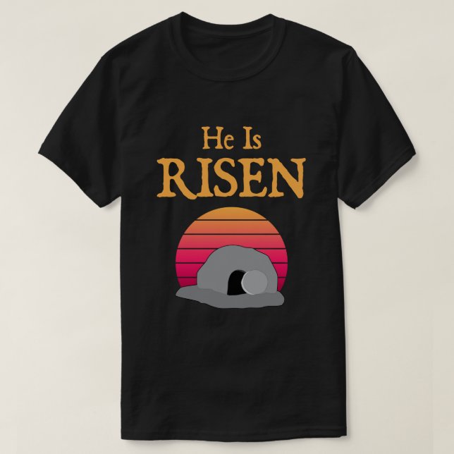 Camiseta Se Levanta El Mensaje De Pascua (Diseño del anverso)