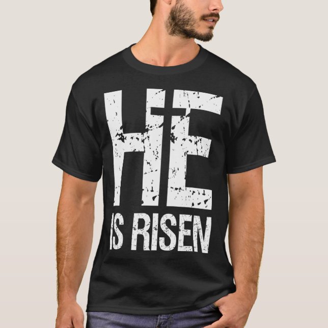 Camiseta Se Levanta - Fe Cristiana Jesucristo Pascua (Anverso)