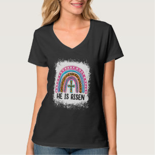 Camiseta Se Levanta Feliz Pascua, Salto Arcoiris Blanco