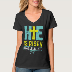 Camiseta Se Levanta Hallelujah Día de Pascua Biblia Hebrea