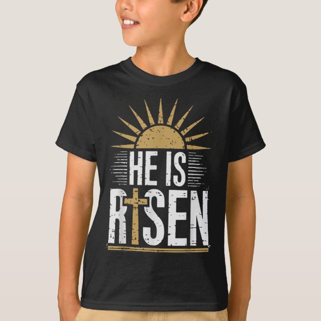 Camiseta Se Levanta Hombres Cristianos De Pascua Mujeres Ni (Anverso)
