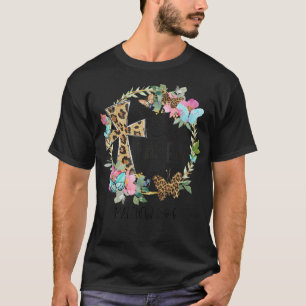 Camiseta Se levanta Jesús Cruz Cristiana Feliz Flo de Pascu